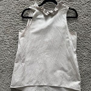 Tyler Boe Tan Tie Neck Blouse size small